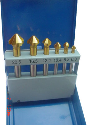 6PCS HSS 3F COUNTERSINKS